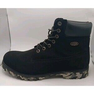 Lugz Convoy Mens Camo Size 13 MCNVCD-0603 Black Lace Up Casual Dress Boots